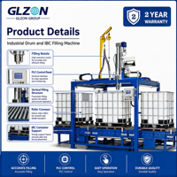 Machine de remplissage de fûts GLZON 200L et machine de remplissage de IBC 1000L pour produits chimiques, huiles, jus et liquides (remplissage par pesage)