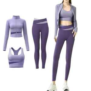 Découvrez nos collections de vêtements de fitness et de yoga 3 pièces pour femmes : Confort ultime : Ensembles de vêtements de fitness et de yoga 3 pièces, vêtements de sport pour la salle de sport - Product Image 1