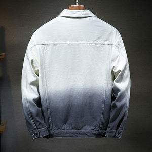 Chaqueta de Mezclilla Estilo Coreano para Hombre, Chaqueta de Mezclilla Entallada de Manga Larga para Otoño, Color Sólido, Abrigos de Moda Urbana para Jóvenes - Product Image 3