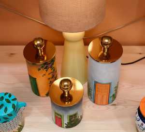 เชิงเทียนสามชิ้นแบบทำมือศิลปะ | ชุดเชิงเทียนตกแต่งเสาธรรมชาติ3ชิ้น | เชิงเทียนทรงกระบอกทองเหลือง - Product Image 3