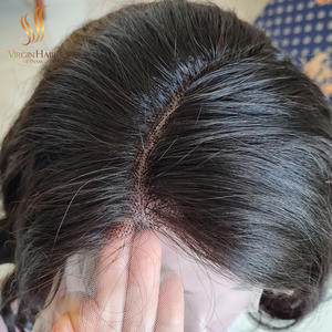 Peluca de cabello Natural de doble estiramiento, pelo indio ondulado corto Hd con encaje Frontal - Product Image 2