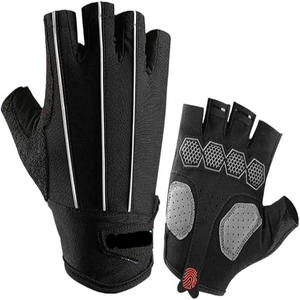 Gants de cyclisme unisexes d'hiver de qualité supérieure à demi-doigts avec absorption des chocs en gel - Product Image 2