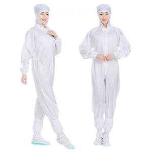 เสื้อโค้ทสำหรับห้องแล็บมีความปลอดภัยเสื้อคลุมกันไฟฟ้าสถิตชุดผ้าโพลีเอสเตอร์ - Product Image 3