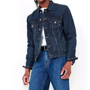 2025 nouvelle mode en gros plaine hommes Denim vestes en gros Top qualité bouton fermeture Denim hommes vestes - Product Image 3