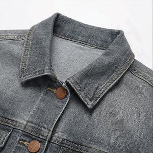 Chaqueta Vaquera Corta de Mezclilla para Mujer, Color Personalizado, Mezcla de Algodón, Forro, Botones, Invierno, Suministro al por Mayor, Top de Moda - Product Image 4