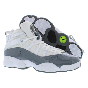 Chaussures Nike Jordan 6 Rings GS pour garçons Couleur : Blanc/Gris froid/Blanc 100% authentique - Product Image 3