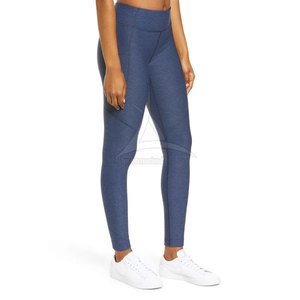 Legging de yoga pour femme style mode, vente en gros 2025, taille élastique de haute qualité, en Spandex/Polyester uni, respirant et léger - Product Image 3