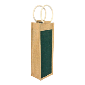 Sac 1 bouteille en jute bon marché - Product Image 1