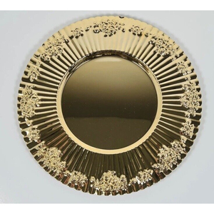 Vaisselle couleur or sous l'assiette chargeur Design tendance assiette ronde à dessert et assiette chargeur alimentaire pour les meilleures ventes - Product Image 4