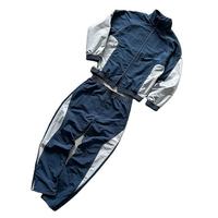 Setelan Olahraga Musim Dingin Unisex Ukuran Besar 2 Potong Model Baggy Sepak Bola Bahan Katun 100% Bernapas Tahan Angin