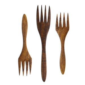 Cuillère de cuisine en bois d'usine, design en bois naturel, ensemble de couverts avec finition polie, décoration intérieure, restaurant et hôtel - Product Image 4