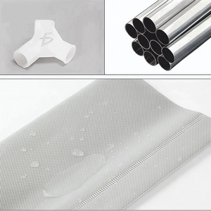 Organizzatore per Vestiti in Metallo a 4 Ripiani Montabile, Guardaroba per Soggiorno con Appendiabiti e Copertura con Cerniera - Product Image 2