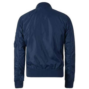 Veste bomber en toile personnalisable pour homme, col montant, logo sur le devant, fermeture éclair de haute qualité, vente chaude, idéale pour les services OEM - Product Image 2