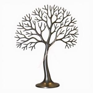 Finition polie de décor d'arbre en aluminium contemporain avec des branches feuillues pour un accent élégant à la maison - Product Image 6
