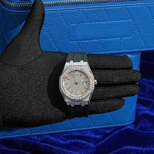 นาฬิกาอิลาสเเตนเลสสไตล์ฮิปฮอป VVS แบบเคลื่อนไหวอัตโนมัติหรูหราขนาด41มม. สำหรับผู้ชายและผู้หญิง - Product Image 3