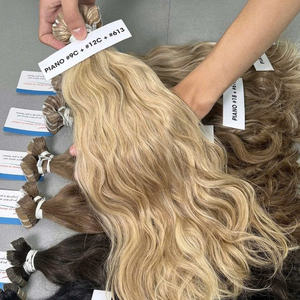 GRAN VENTA 50% Cinta vietnamita en extensión de cabello ondulado natural piano y colores completos listo para enviar - Product Image 5