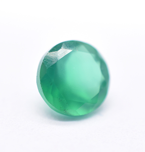 Piedra preciosa facetada de ónix verde natural 3 MM-20 MM Piedras preciosas sueltas de ónix redondas calibradas - Product Image 2