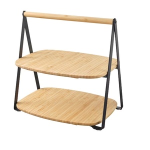 Soporte De Pasteles De Madera De 2 Platos Para Bodas Y Fiestas Celebracion Con Gran Calidad A Precios Al Por Mayor - Product Image 1