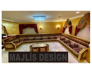 Sofá Marroquí Sedari, Jalsa Marroquí, Salón Marroquí, Lujoso Conjunto de Sofás en Forma de U, Conjunto de Sofás de Madera, Solo Enviamos Este Producto a Europa - Product Image 1