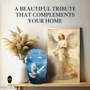 Handcrafted Aluminum Memorial <b>Urns</b> Bird design Cremation <b>Urns</b> with Meena Coating <b>Large</b> & Keepsake Sizes - Product Image 4