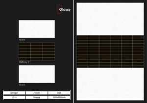 Carreaux muraux décoratifs en céramique 300x600mm pour salle de bain et cuisine, finition brillante mate effet sucre, design mural intérieur luxueux - Product Image 4