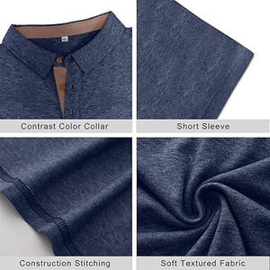 Polo con manga corta que absorbe la humedad, Polo de Sublimación de color sólido para hombre con logotipo personalizado hecho por Dress Sports - Product Image 6