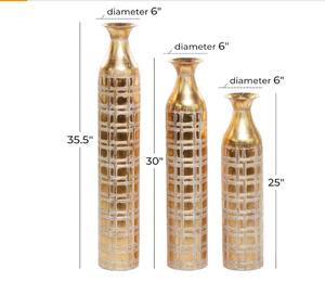Florero con forma de botella de diseño en relieve, decoración para el hogar y el jardín, jarrón de Metal, jarrones de decoración de mesa para fiesta de boda - Product Image 6
