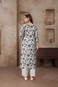 Kurt en coton pour femmes, pantalon Kurti brodé pour les exportations mondiales depuis l'Inde, vente en gros - Product Image 5