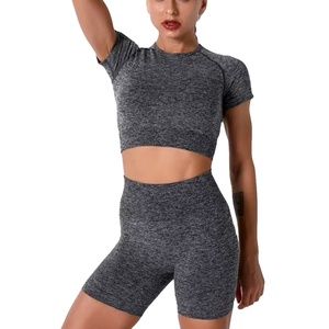 Conjuntos de yoga de 2 piezas, ropa deportiva sin costuras, muy vendidos, para entrenamiento, gimnasio, fitness, personalizables. - Product Image 1