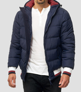 New Arrived Shinny Polyester Material Lightweight Breathable Winter Hooded Puffer Jacket Unisex Warm Zipper Closure Front Casual - Product Image 2