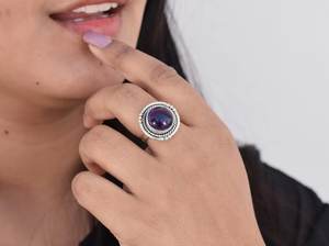Stackable Handmade Round Amethyst Ring 925 Sterling Silver Factory Wholesale Bulk Natural Gemstone Jewelry - Product Image 6
