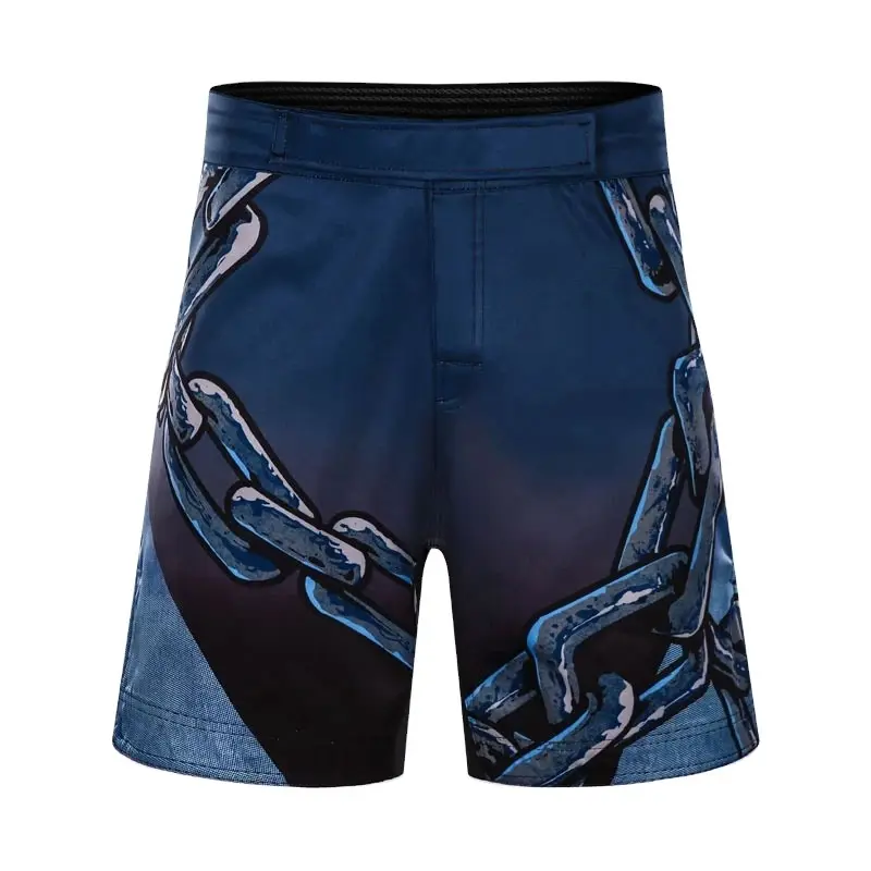 Giá Rẻ Giá chiến đấu ngắn Polyester Kick Boxing MMA quần short của nam giới boxing quần short quần với logo in ấn