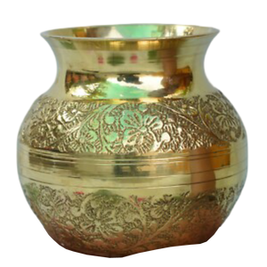 Lota en laiton pur vintage de haute qualité avec gravure, finition polie pour une utilisation en cuisine, article de cuisine antique arabe Lutiya - Product Image 4