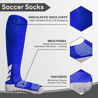 Chaussettes de football hommes genou haute antidérapant Football basket-ball Hockey sport chaussettes de football Grip chaussettes de football pour hommes et femmes