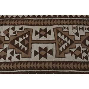 3.1x10.1 ft Turkish Kilim Rug, <b>Brown</b> Southwestern Vintage <b>Wool</b> Rug - Product Image 5