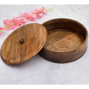 Casserole en bois pour une utilisation dans la cuisine à domicile écologique et élégante - Product Image 1