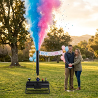 Canon à confettis électrique en métal 200W pour cérémonies, fêtes et événements en extérieur