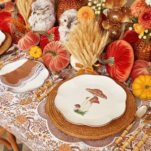 Napperons tissés en rotin au meilleur prix napperons fleur pour table à manger décor de table napperons ratan de noël napperons OEM du Vietnam - Product Image 5