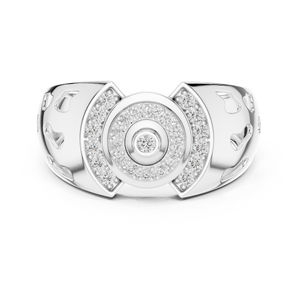 Bague de mariage en or blanc 14 carats avec diamant de laboratoire rond pour femme, 0,33 ct, certifiée IGI, tendance, plaquée or, nouveau diamant cultivé - Product Image 1