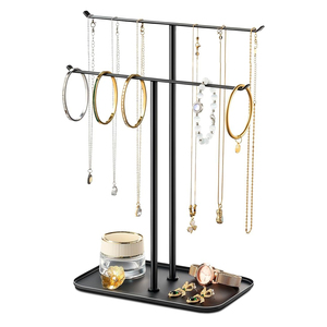 Exportation de qualité fabrication et fournisseur noir fini métal fer porte-bijoux nouveau bracelet boucle d'oreille support accessoires stockage affichage - Product Image 1