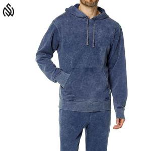 Sweat à capuche délavé à l'acide pour hommes de qualité supérieure Design imprimé à la mode Tissu polaire d'hiver Vêtements de mode grande taille - Product Image 3