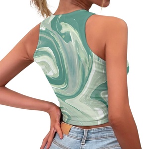 T-shirts pour femmes couleur personnalisée avec manches courtes été fait haut court pour femmes t-shirts en gros - Product Image 6