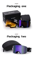 Vente en gros d'usine OEM Lunettes de motoneige et de snowboard polarisées Lunettes de soleil personnalisées anti-buée Uv400 Lunettes de neige magnétiques pour le ski