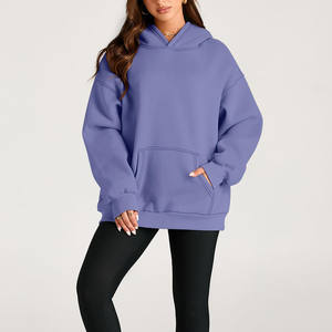 Sudadera con capucha de manga larga para mujer, ropa informal holgada de estilo Hip Hop, sudadera con estampado de tela gruesa cálida, sudaderas de punto, 2025 - Product Image 4