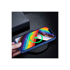 Funda de Silicona Líquida Premium ASMA Flora para iPhone 14, Azul Marino, Suave, Antigolpes, Modelo A53 - Product Image 6