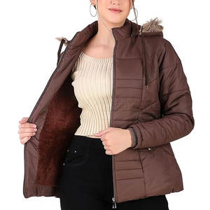 Winter Clothes Custom Lady <b>Women</b> Puffer Down Jacket Puffy Short Crop <b>top</b> Bubble Coat Puffer Jacket - Product Image 3