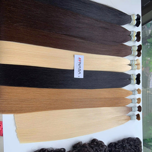 Prix de gros en vrac Extensions de cheveux humains vierges vietnamiens Double noyade 100g 14 pouces Style vague Toutes les couleurs disponibles - Product Image 1