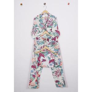 ชุดนอนลายดอกไม้สไตล์วินเทจน่ารักแบบใหม่ ชุดนอน 2 ชิ้น แขนยาว ผ้าฝ้าย 100% ระบายอากาศได้ดี สไตล์อินเดีย - Product Image 5