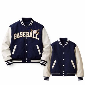 Veste de baseball décontractée d'hiver pour homme, logo personnalisé, position avant, respirante, col en V, manches longues, personnalisable - Product Image 2