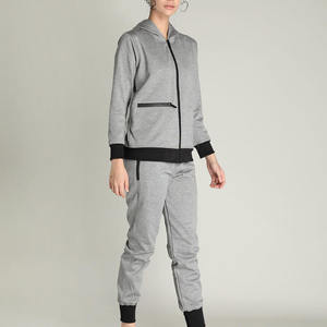 Survêtement d'automne de qualité supérieure avec logo personnalisé pour femmes 100% coton écologique respirant antistatique séchage rapide grande taille - Product Image 3